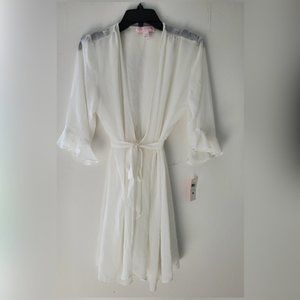 NWT Oscar de la Renta Pink Label Sheer Robe Size L
